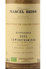 DOMAINE MARCEL DEISS Quintessence Sélection de Grains Nobles 하프 보틀 2005
